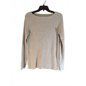 Amazon Essentials Rib Knit Thermal Womens Size XL Gray Crew Neck Long Sleeve